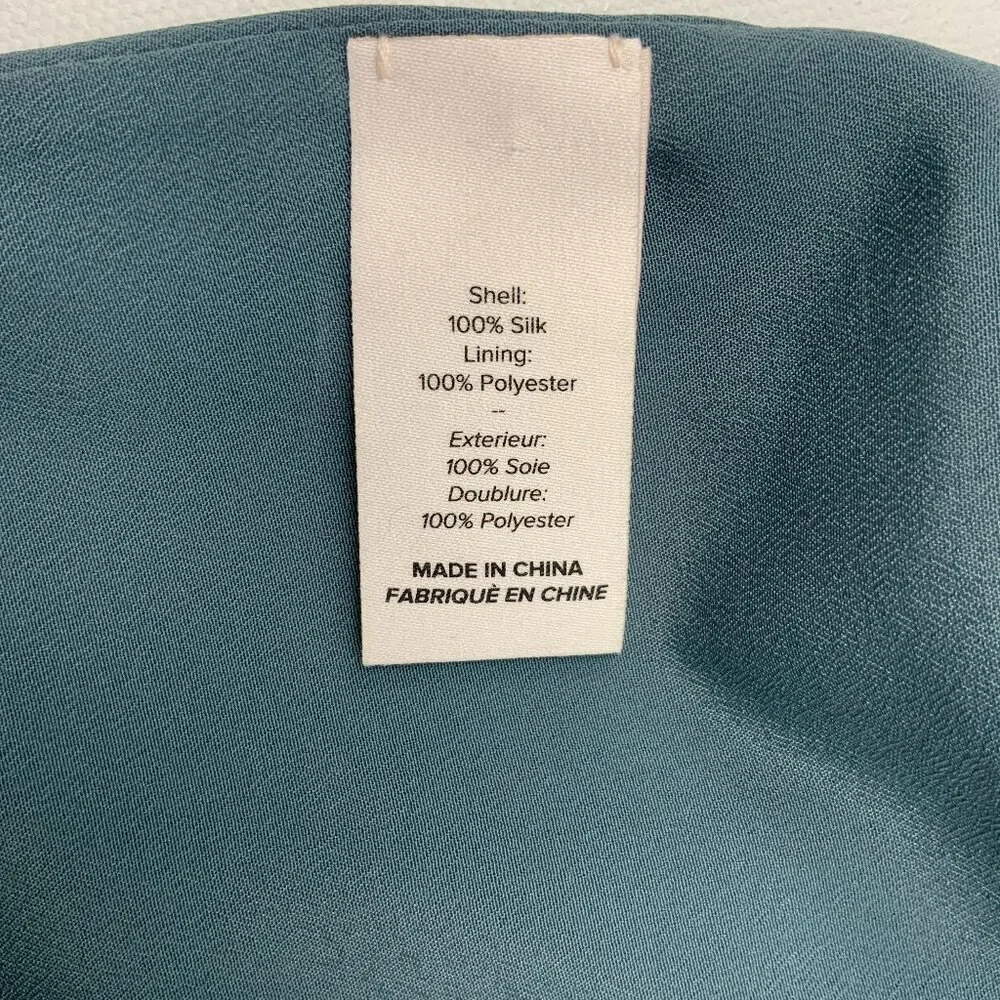 New Cinq a Sept Silk Chiffon Floral Tie Back Peplum Blouse Red Black Sz XS - Picture 15 of 16